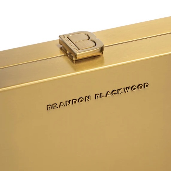 Brandon Blackwood Slim Clutch- Gold - Picture 3 of 6